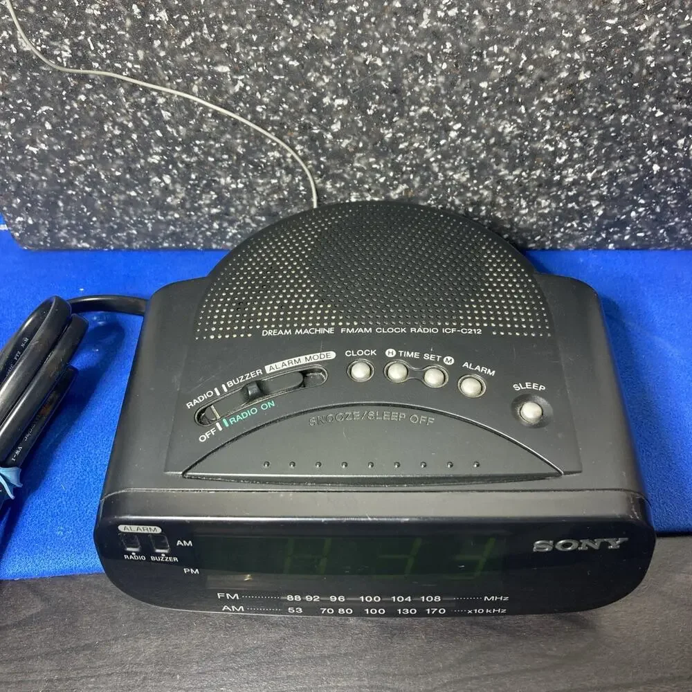 SONY ICF-C212 Dream Machine FM/AM LED Alarm Clock Radio Snooze Battery Backup